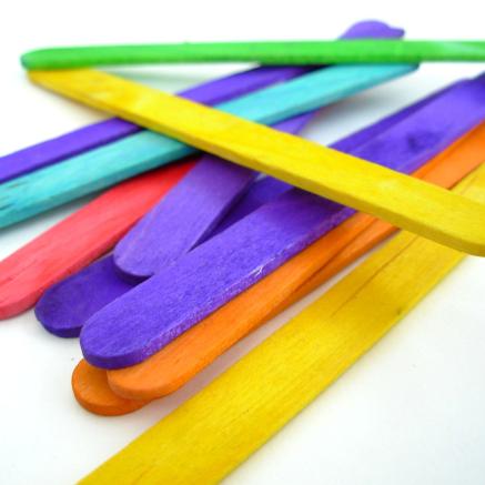 Colorful popsicle sticks