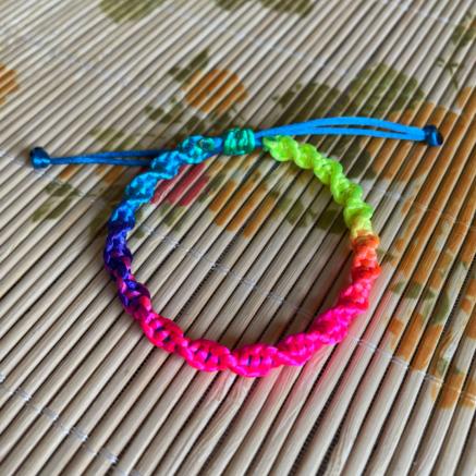 Rainbow friendship bracelet