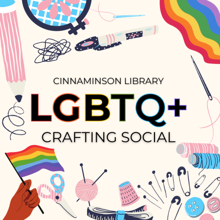 Cinnaminson Library LGBTQ+ Crafting Social logo