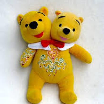 pooh bear with two heads