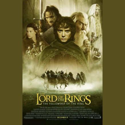 The film poster of Lord of the Rings: Fellowship of the Ring