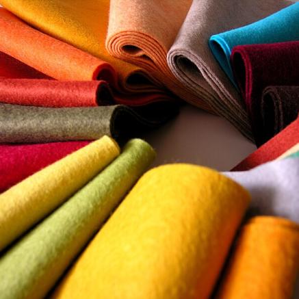 Sheets of felt in different colors