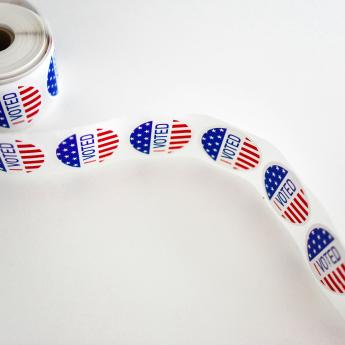 A roll of I Voted stickers